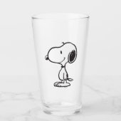 Snoopy Smile Giggle Laugh Glas (Voorkant)