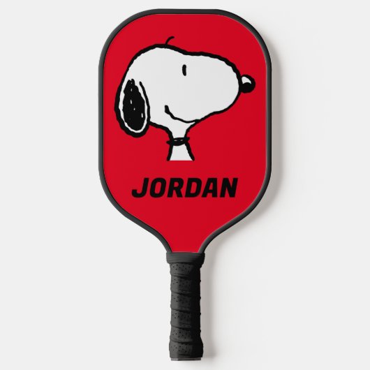 Snoopy Smile Giggle Laugh | Jouw namen toevoegen Pickleball Paddle (Voorkant)