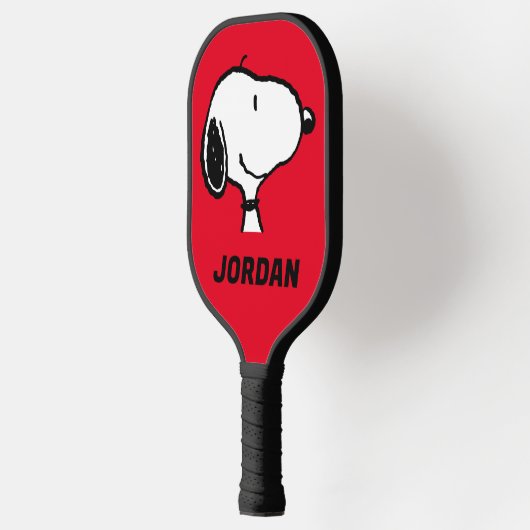 Snoopy Smile Giggle Laugh | Jouw namen toevoegen Pickleball Paddle (Links)