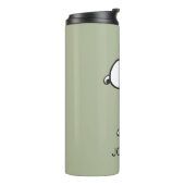 Snoopy Smile Giggle Laugh | Jouw namen toevoegen Thermosbeker (Gedraaid links)