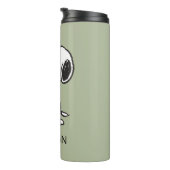 Snoopy Smile Giggle Laugh | Jouw namen toevoegen Thermosbeker (Geroteerd rechts)