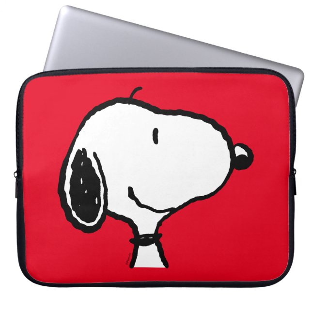 Snoopy Smile Giggle Laugh Laptop Sleeve (Voorkant)