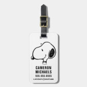 Snoopy Smile Giggle Laugh Pattern Bagagelabel (Voorkant verticaal)