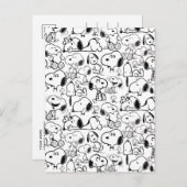 Snoopy Smile Giggle Laugh Pattern Briefkaart (Voorkant / Achterkant)