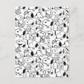 Snoopy Smile Giggle Laugh Pattern Briefkaart (Voorkant)