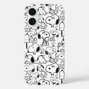 Snoopy Smile Giggle Laugh Pattern iPhone 16 Hoesje