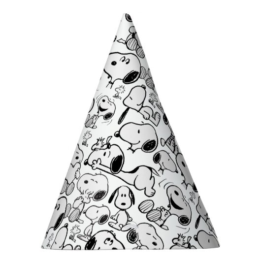 Snoopy Smile Giggle Laugh Pattern Feesthoedjes (Rechts)