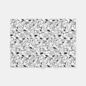 Snoopy Smile Giggle Laugh Pattern Fleece Deken (Voorkant (Horizontaal))