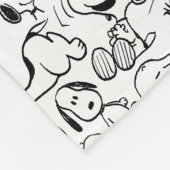 Snoopy Smile Giggle Laugh Pattern Fleece Deken (Hoek)