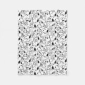 Snoopy Smile Giggle Laugh Pattern Fleece Deken (Voorkant)