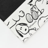 Snoopy Smile Giggle Laugh Pattern Fleece Deken (Hoek)