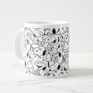 Snoopy Smile Giggle Laugh Pattern Grote Koffiekop