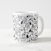 Snoopy Smile Giggle Laugh Pattern Grote Koffiekop (Voorkant rechts)