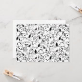 Snoopy Smile Giggle Laugh Pattern Kaart (Voorkant / Achterkant in situ)