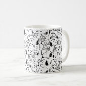 Snoopy Smile Giggle Laugh Pattern Koffiemok (Voorkant rechts)