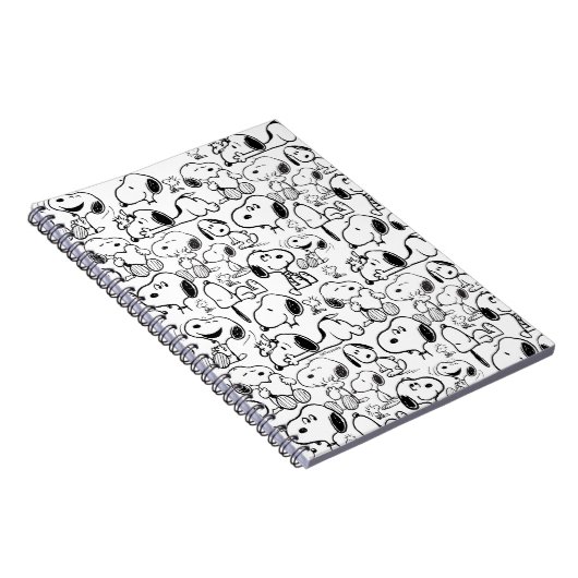 Snoopy Smile Giggle Laugh Pattern Notitieboek (Rechterzijde)