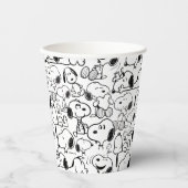 Snoopy Smile Giggle Laugh Pattern Papieren Bekers (Voorkant)