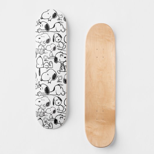 Snoopy Smile Giggle Laugh Pattern Persoonlijk Skateboard (Voorkant)