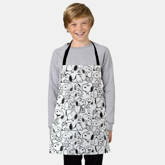 Snoopy Smile Giggle Laugh Pattern Schort (Gedragen)
