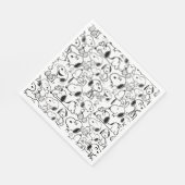 Snoopy Smile Giggle Laugh Pattern Servet (Hoek)