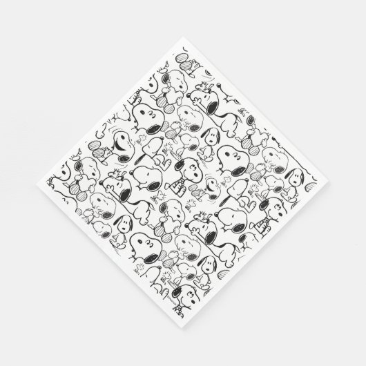 Snoopy Smile Giggle Laugh Pattern Servet (Hoek)