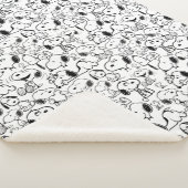 Snoopy Smile Giggle Laugh Pattern Sherpa Deken (3/4)