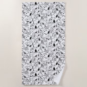 Snoopy Smile Giggle Laugh Pattern Strandlaken (Voorkant)