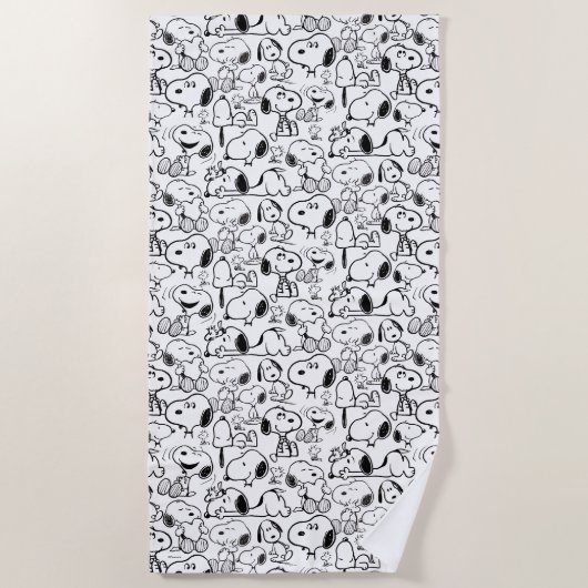 Snoopy Smile Giggle Laugh Pattern Strandlaken (Voorkant)