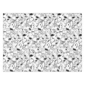 Snoopy Smile Giggle Laugh Pattern Tafelkleed (Voorkant (Horizontaal))
