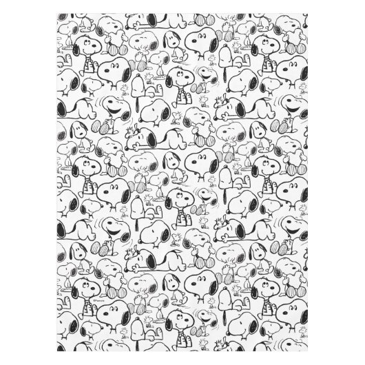 Snoopy Smile Giggle Laugh Pattern Tafelkleed (Voorkant)