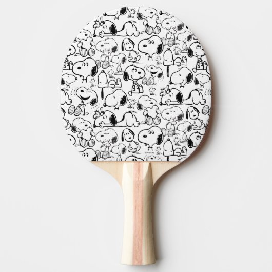 Snoopy Smile Giggle Laugh Pattern Tafeltennisbatje (Voorkant)