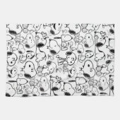 Snoopy Smile Giggle Laugh Pattern Theedoek (Horizontaal)