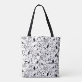 Snoopy Smile Giggle Laugh Pattern Tote Bag (Achterkant)