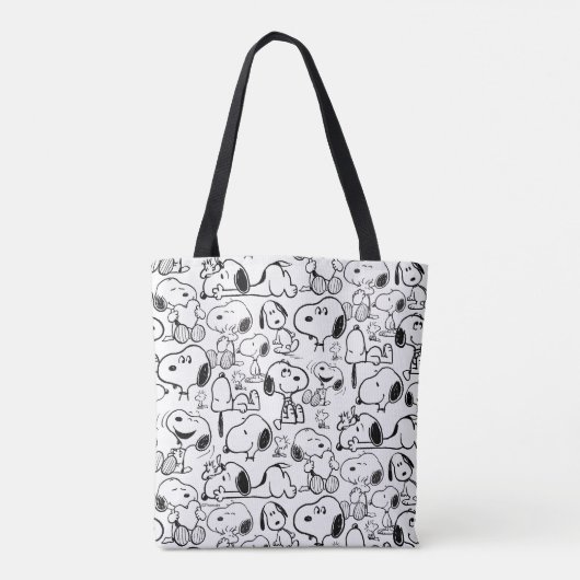 Snoopy Smile Giggle Laugh Pattern Tote Bag (Achterkant)