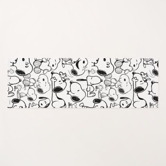 Snoopy Smile Giggle Laugh Pattern Yogamat (Voorkant (horizontaal))