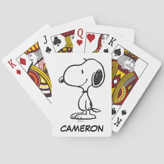 Snoopy Smile Giggle Laugh Playing Cards Pokerkaarten (Achterkant)