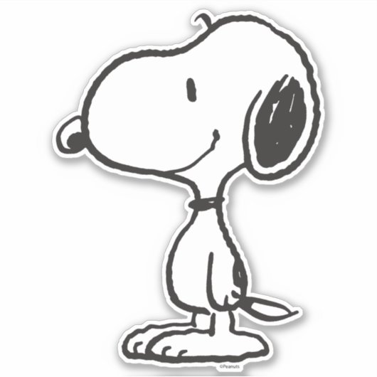 Snoopy Smile Giggle Laugh Sticker (Voorkant)