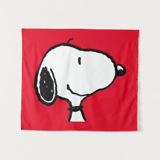 Snoopy Smile Giggle Laugh Wandkleed (Voorkant (horizontaal))