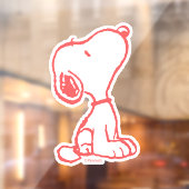 Snoopy So Sweet Flower Pattern Raamsticker (Vel 2)