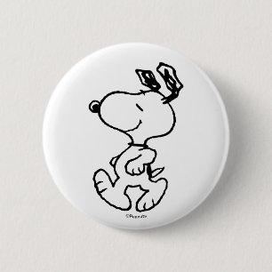 Snoopy So Sweet Flower Pattern Ronde Button 5,7 Cm