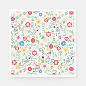Snoopy So Sweet Flower Pattern Servet (Voorkant)