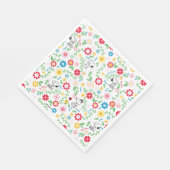 Snoopy So Sweet Flower Pattern Servet (Hoek)