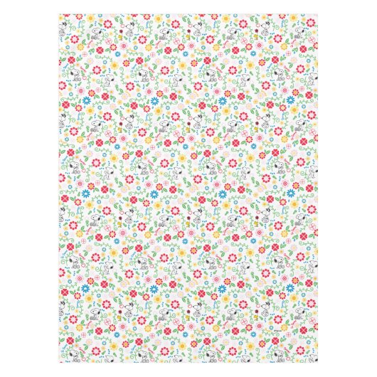 Snoopy So Sweet Flower Pattern Tafelkleed (Voorkant)