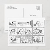 Snoopy speelt tennis briefkaart (Voorkant / Achterkant)