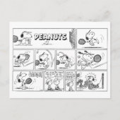 Snoopy speelt tennis briefkaart (Voorkant)