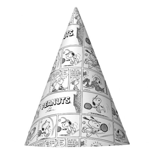 Snoopy speelt tennis feesthoedjes (Voorkant)