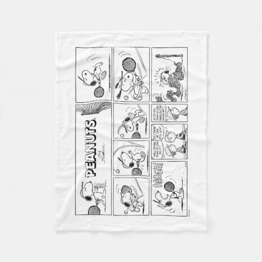 Snoopy speelt tennis fleece deken (Voorkant)