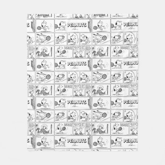 Snoopy speelt tennis fleece deken (Voorkant)