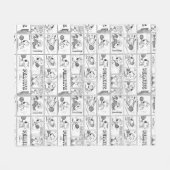 Snoopy speelt tennis fleece deken (Voorkant (Horizontaal))