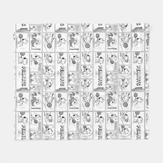 Snoopy speelt tennis fleece deken (Voorkant (Horizontaal))